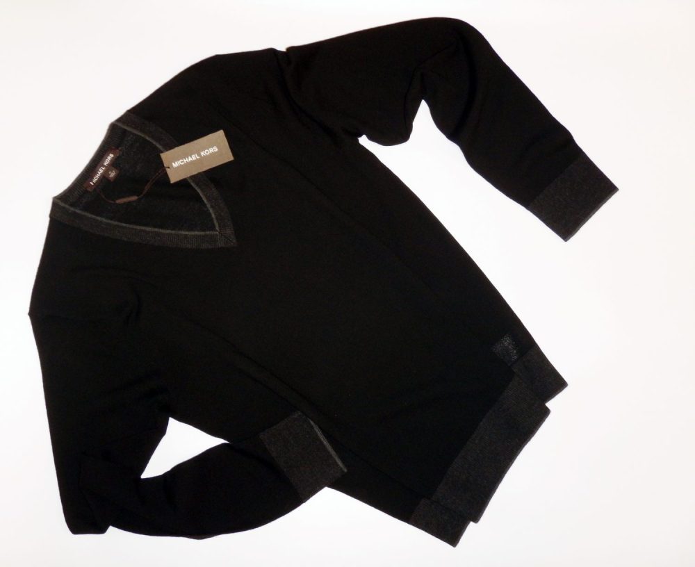 MICHAEL KORS: 100% Merino Wool V-neck Sweater