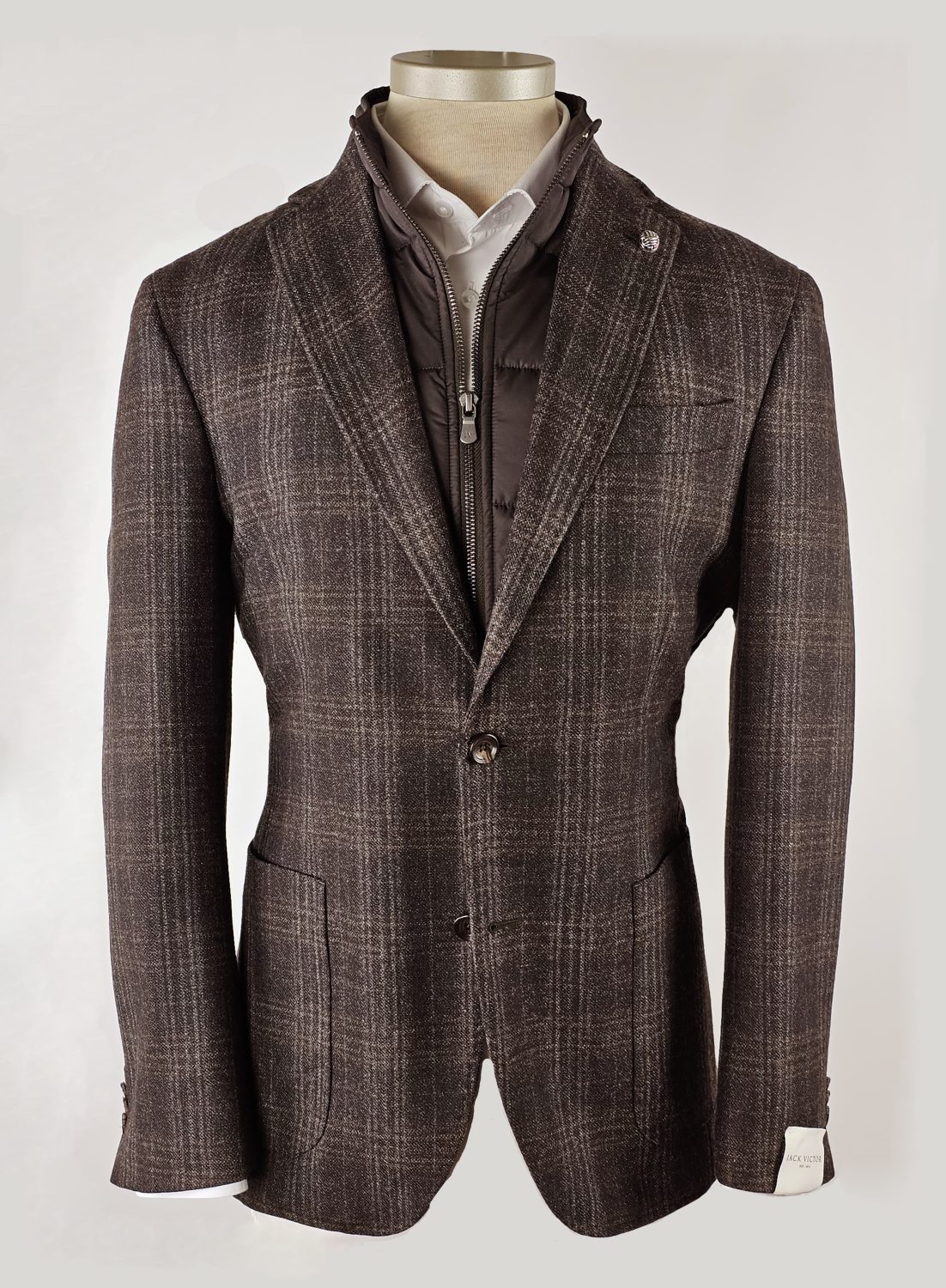 Jack Victor : Hybride Sport Jacket Chocolate | JAF-prêt-à-porter